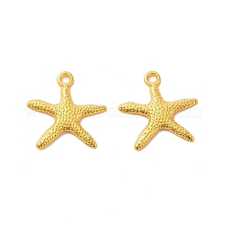 Colgantes de la aleación de estilo tibetano, Sin cadmio y níque y plomo, Estrella de mar / estrellas de mar, dorado, 19.5x19x2mm, agujero: 2 mm.
