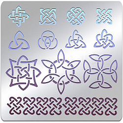Stainless Steel Cutting Dies Stencils, for DIY Scrapbooking/Photo Album, Decorative Embossing DIY Paper Card, Matte Stainless Steel Color, Knot Pattern, 156x156mm