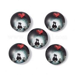 Glass Stickers, Self Adhesive Craft Stickers, Half Round, Heart Pattern, 12x4mm