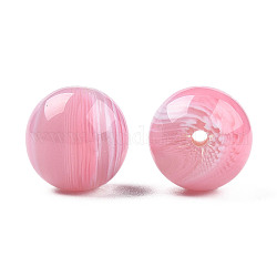 Perles en résine, pierre d'imitation, ronde, rose, 20mm, Trou: 2mm