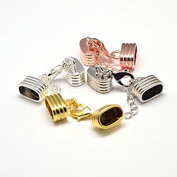 Zinc Alloy Ends with Iron Chains, Mixed Color, 42x15mm, Findings: 13x15x10mm, Hole: 3mm and 6x12mm, Clasps: 15x8x3mm