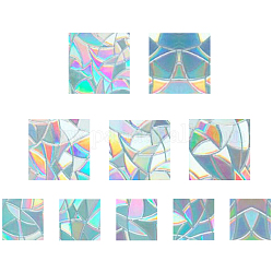 Rainbow Prism Paster, Window Sticker Decorations, Square, Colorful, 10x10cm, 15x15cm, 10pcs/set