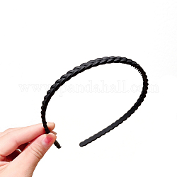 Harz geflochtene dünne Haarbänder, Kunststoff mit Zähnen Haarschmuck für Frauen, Schwarz, 120 mm
