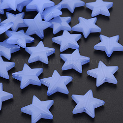 Perles en acrylique de gelée d'imitation, étoiles du nord, bleu ardoise moyen, 20.5x22x5mm, Trou: 1.8mm