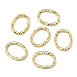 Lega di rings collega, ritorto, oro, ovale, 12x9.5x1.5mm, diametro interno: 9x6mm
