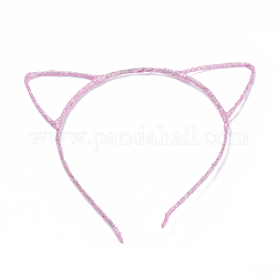Accesorios para el cabello hierro gatito diadema, forma de orejas de gato, rosa perla, 110~115mm, 4mm