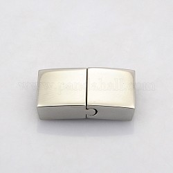 Cuboide 304 in acciaio inox fermagli baionetta, chiusure magnetiche con estremità da incollare, colore acciaio inossidabile, 22x12x5mm, Foro: 3x10 mm