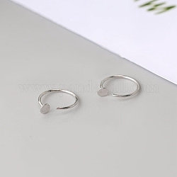 925 joyería corporal de plata esterlina, anillo de labio falso sin piercing, Platino, 12mm