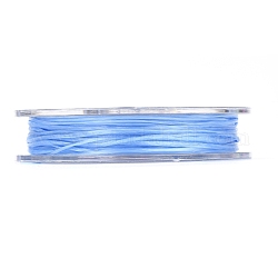 Starker dehnbarer elastischer Perlenfaden, flache elastische Kristallschnur, Licht Himmel blau, 0.8 mm, ca. 10.93 Yard (10m)/Rolle