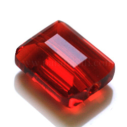 Abalorios de cristal austriaco de imitación, aaa grado, facetados, Rectángulo, de color rojo oscuro, 6x8x4mm, agujero: 0.7~0.9 mm