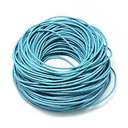 Кожаный плетеный шнур, глубокое синее небо, 3 мм, около 54.68 ярда (50 м) / пачка