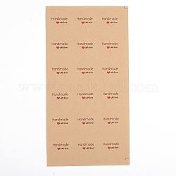 Etiquetas autoadhesivas de etiquetas de regalo de papel kraft, para regalos, bolsas de embalaje, canción de amor, burlywood, pegatina: 30 mm, 1 pegatinas / pc