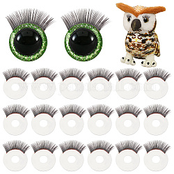 PandaHall Elite 20Pcs Acrylic Doll Eyelashes, Doll Eye Make Up Accessories, for Doll DIY Craft Making, Black, 41mm