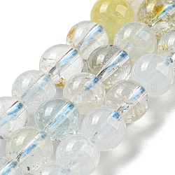 Brins de perles de topaze naturelle, ronde, 7mm, Trou: 1mm, Environ 59~60 pcs/chapelet, 15.59~15.79'' (39.6~40.1 cm)