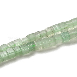 Verde naturale perline avventurina fili, cubo, 2~2.5x2.5~3.5x2.5~3mm, Foro: 0.4 mm, circa 157~165pcs/filo, 14.96~15.75'' (38~40 cm)