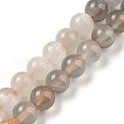 Natürliche Multi-Mondstein-Perlenstränge, Runde, 6 mm, Bohrung: 0.7 mm, ca. 61 Stk. / Strang, 15.75''~16.14'' (40~41 cm)