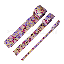 Superfindings 6m 3 tamaños cinta de algodón lila plana con patrón de ondas de agua adorno de encaje cinta de envoltura de doble cara decoraciones de prendas para coser falda hacer lazos