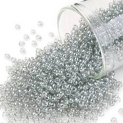 Toho runde Saatperlen, japanische Saatperlen, (112) transparenter schwarzer Diamant, 11/0, 2.2 mm, Bohrung: 0.8 mm, ca. 5555 Stk. / 50 g