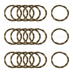 Anneaux connecteurs de style tibétain , cadres de cercle, sans plomb et sans nickel, couleur de bronze antique, 22x1.5mm, environ 18.5 mm de diamètre intérieur