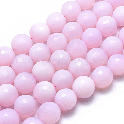 Chapelets de perles d'opalite, facette, ronde, 17.5~18mm, Trou: 1.2mm, Environ 22 pcs/chapelet, 14.76 pouce (37.5 cm)