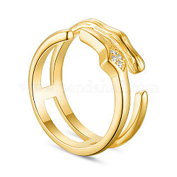 Shegrace 925 anillo de dedo de plata esterlina, anillos de banda ancha, con grado aaa circonio cúbico, tamaño de 8, dorado, 18mm