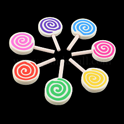Cabochons en pâte polymère manuels, candy, couleur mixte, 43~46x24~26x5~6mm