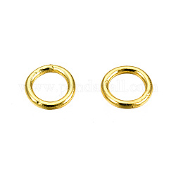 304 круглые кольца из нержавеющей стали, паяные кольца, закрытые кольца прыжок, золотые, 5x0.8 мм, внутренний диаметр: 3.5 мм