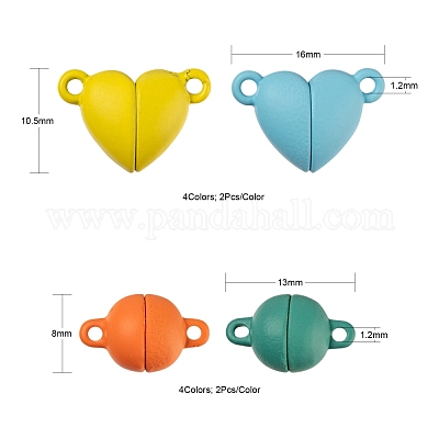 16 комплект 8 стильных магнитных застежки из окрашенного сплава с петлями FIND-LS0001-64-1