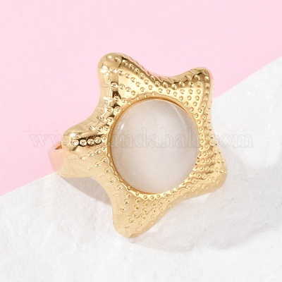 Регулируемые кольца для пальцев из нержавеющей стали 304 RJEW-S629-07G-1