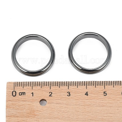 Немагнитные синтетический гематит палец кольца RJEW-J005-03-1