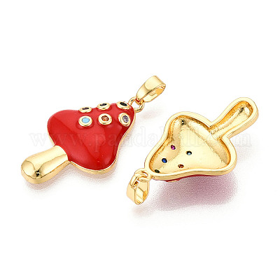 Латунные микро проложить кубического циркония подвески KK-N257-74B-G-1