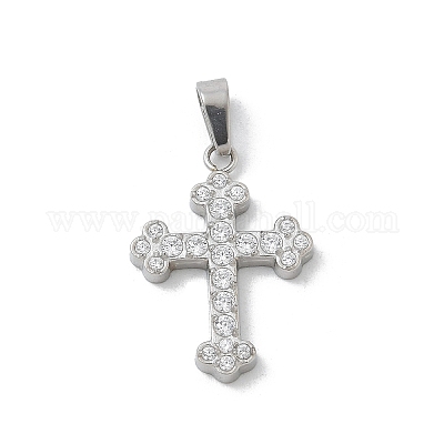 Подвески из нержавеющей стали 304 с микропаве из кубического циркония STAS-Z107-08P-11-1