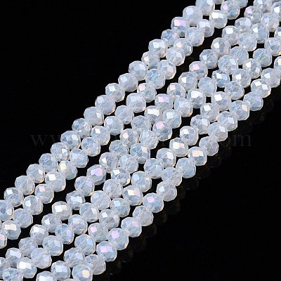 Стеклянные бусины с гальваническим покрытием  EGLA-A044-J2mm-B06-1