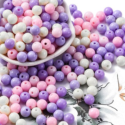 Непрозрачные акриловые бусины&nbsp;SACR-Q004-02N-1