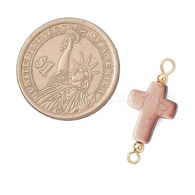 Подвески-соединители из синтетической бирюзы PALLOY-JF04311-02-1