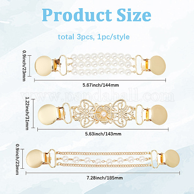 3 шт. 3 стиля зажимы для кардигана из сплава FIND-GF0008-21-1