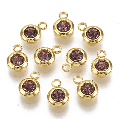 ラインストーンチャーム 6月の誕生石チャーム 201ステンレス鋼