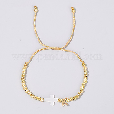 Латунные круглые бусины плетеные браслеты из бисера VB3830-11-1