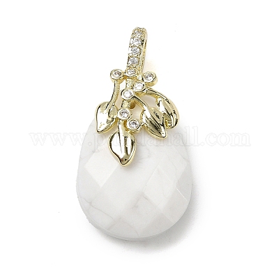 Подвески в форме капли из натуральных смешанных драгоценных камней KK-D021-03G-1