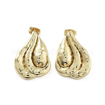 Серьги-гвоздики из латуни EJEW-Q811-12G-1