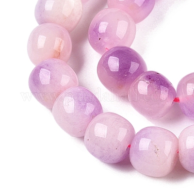 Окрашенные природные белый нефрит бисер пряди G-T138-D04-1