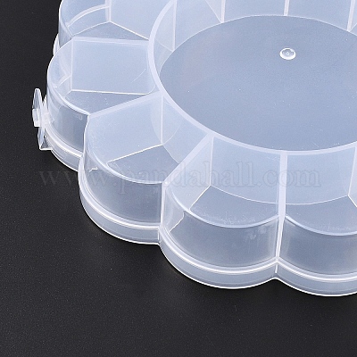 (распродажа бракованных: поцарапанные) контейнеры для хранения цветочных бусин из пластика CON-XCP0002-65-1