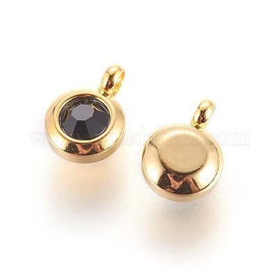 Подвески из нержавеющей стали 304 со стразами STAS-P237-10G-06-1