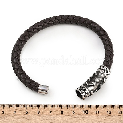 Плетеные браслеты из микрофибры для мужчин и женщин BJEW-H631-01AS-02-1