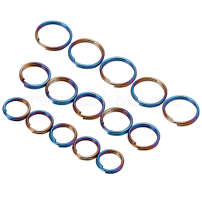 Wholesale OLYCRAFT 15pcs Mini Split Rings 10/12/14mm Titanium Alloy Key  Rings Double Loops Keychain Jump Rings Rainbow Color Rings Connectors for  Keychains Necklaces Pendant Clasp Supplies 
