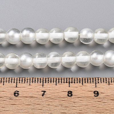 Запекание окрашенные прозрачные стеклянные бусины нити X1-DGLA-N011-6mm-01-1