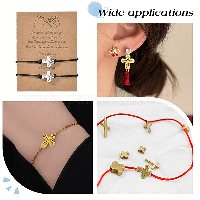 120個6色チベット風合金ビーズ クロス ミックスカラー 14x12.5x4mm 20