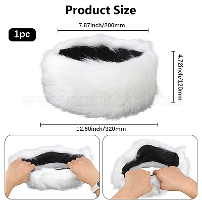 1шт. Теплые повязки на голову из пряжи из искусственного меха&nbsp;COHT-CY0001-01D-1