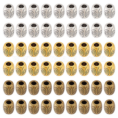 180 шт. 3 цвета бусины из сплава в тибетском стиле&nbsp;TIBEB-GO0001-12-1