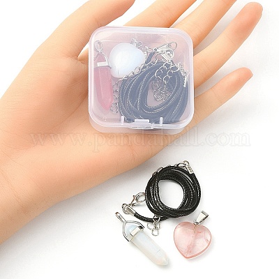 Набор для изготовления ожерелья с подвеской из камня своими руками DIY-YW0007-15-1